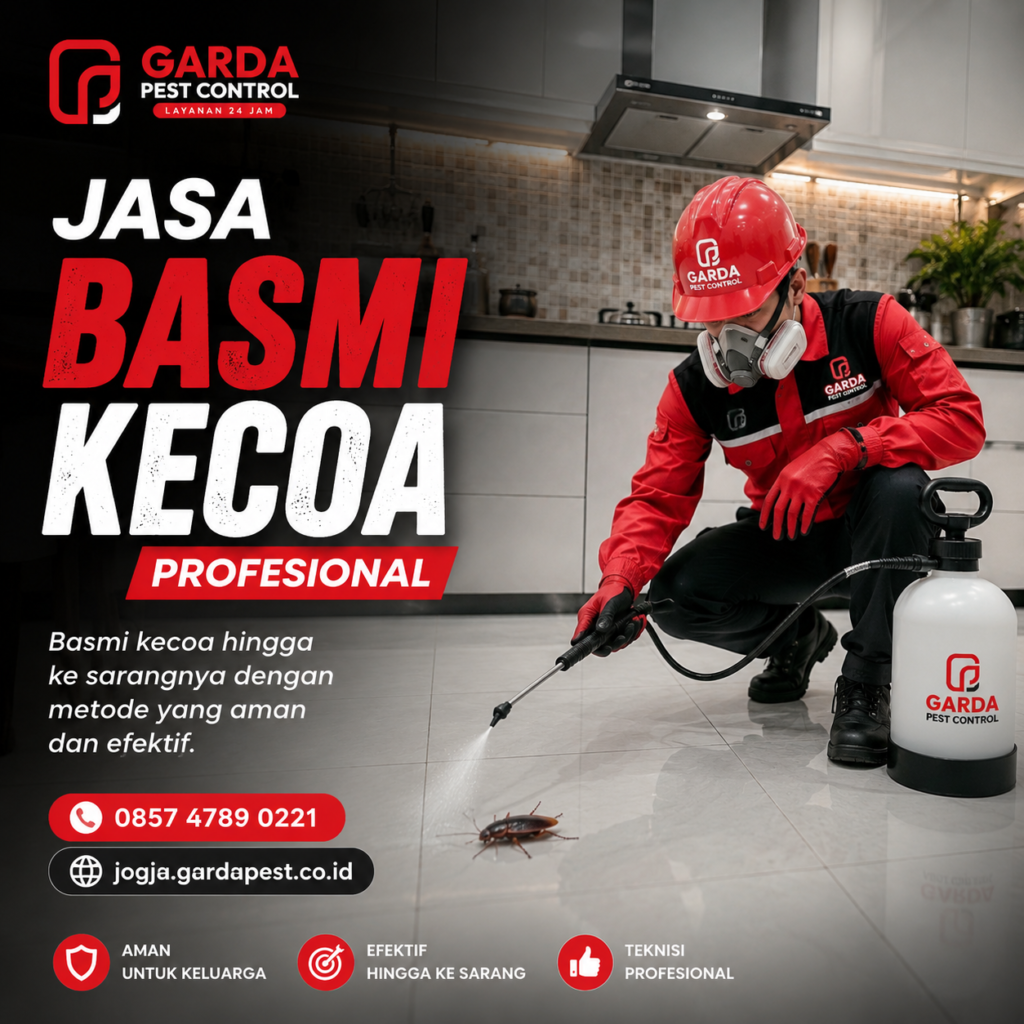 Jasa Pembasmi Kecoa Murah Jogja: Solusi Efektif dan Terpercaya dari Garda Pest Control Jogja