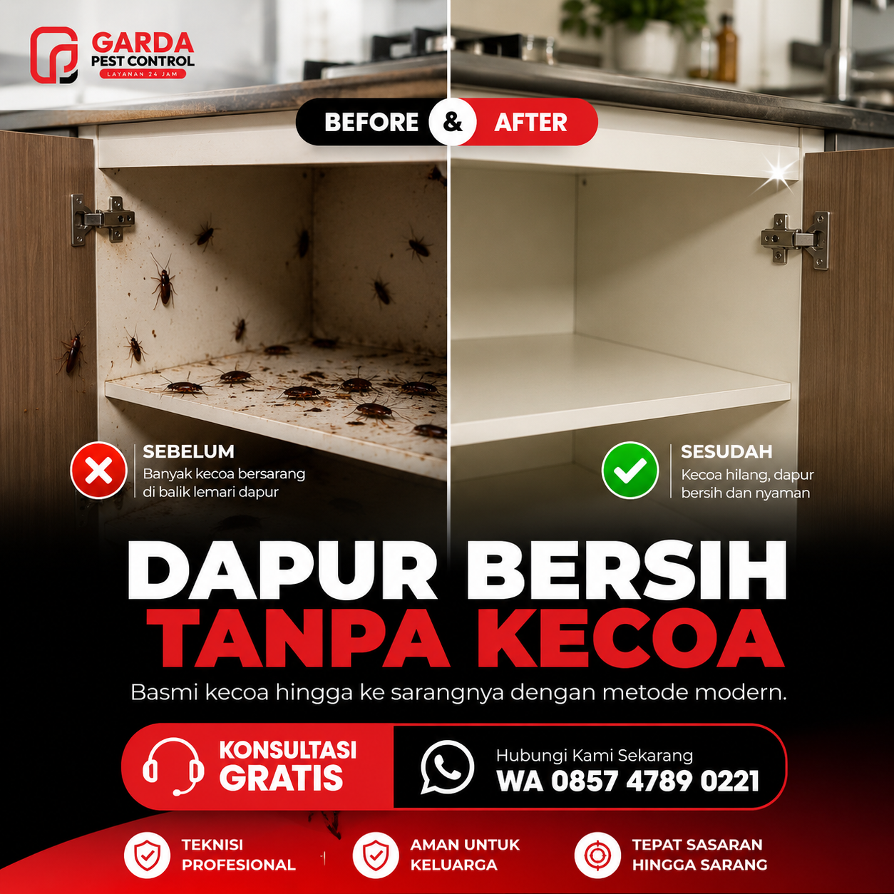 Harga Jasa Pembasmi Kecoa Jogja: Solusi Tuntas dari Garda Pest Control Jogja