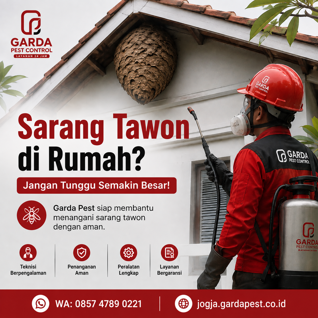 Jasa Pembasmi Tawon Jogja 24 Jam Panggilan Malam - Cepat dan Aman