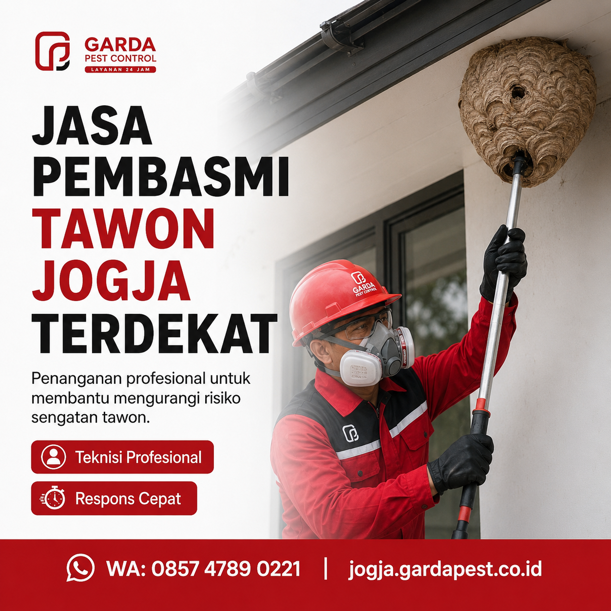 Jasa Pembasmi Tawon Jogja 24 Jam Panggilan Malam – Cepat dan Aman