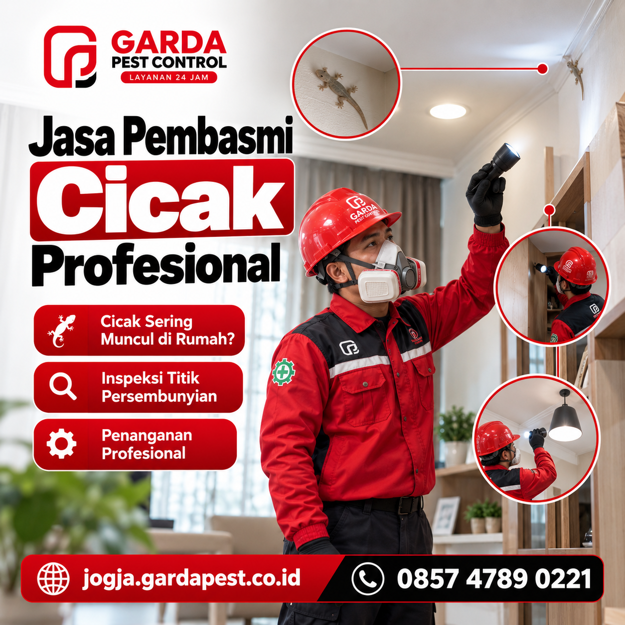 Jasa Pembasmi Cicak di Jogja : Terpercaya & Profesional