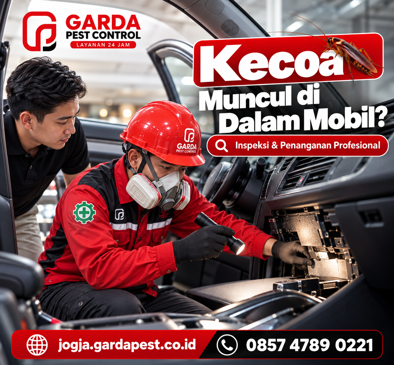 Harga Jasa Pembasmi Kecoa Mobil Jogja